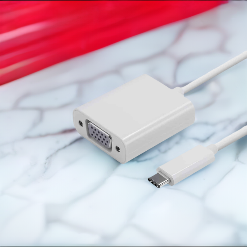 Load image into Gallery viewer, 4XEM USB-C to VGA Adapter - White 10 inch