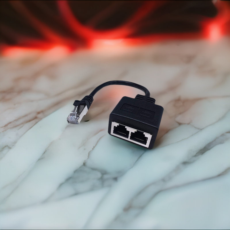Load image into Gallery viewer, 4XEM 2-to-1 RJ45 Splitter Cable Adapter - F/M- CAT6