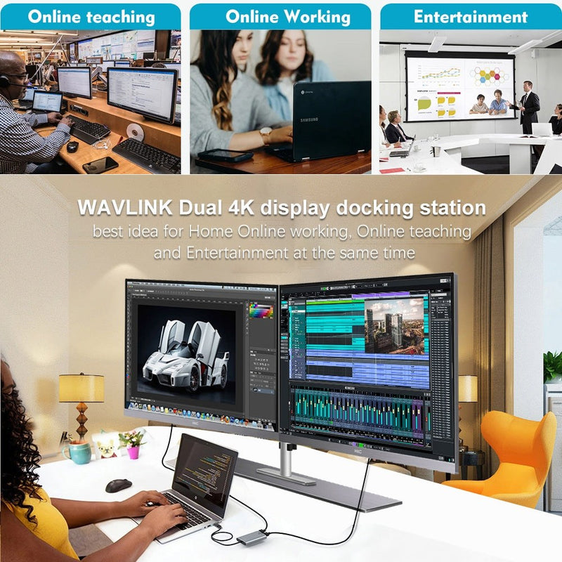 Load image into Gallery viewer, 4XEM Type-C Thunderbolt to Dual HDMI Display Adapter