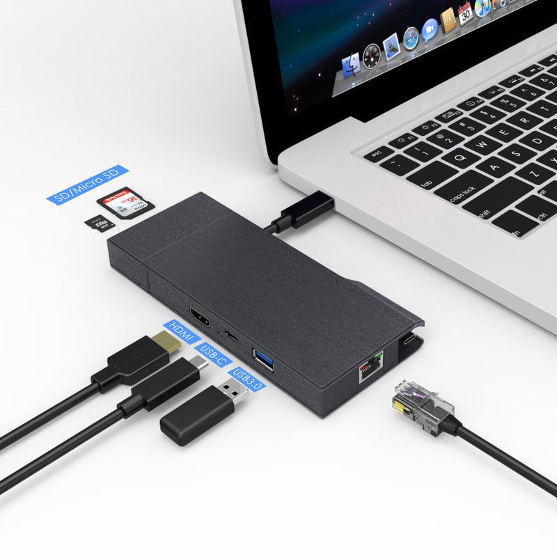 Load image into Gallery viewer, 4XEM USB-C Mini Docking Station with Gigabit Ethernet Port