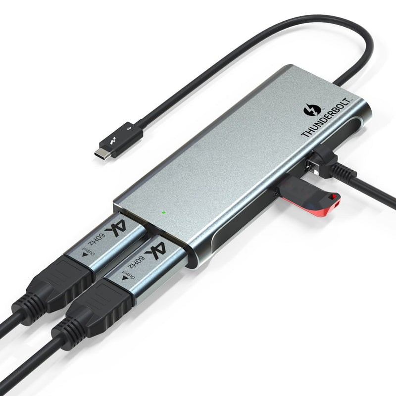 Load image into Gallery viewer, 4XEM Thunderbolt 3 Dual 4K DisplayPort Mini Docking Station