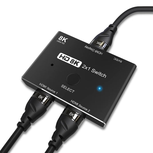 4XEM 2x1 8K 2-in 1-out HDMI switch