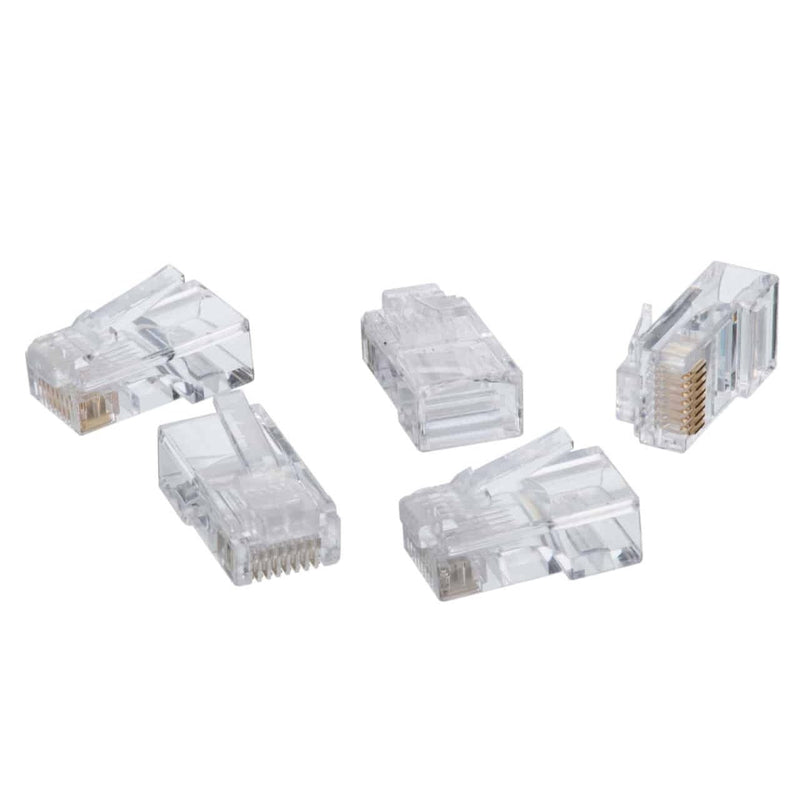 Load image into Gallery viewer, various angles of the cat5e rj45 connector heads against a white background