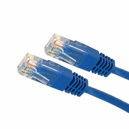 4XEM 50FT Cat5e Molded RJ45 UTP Network Patch Cable Blue