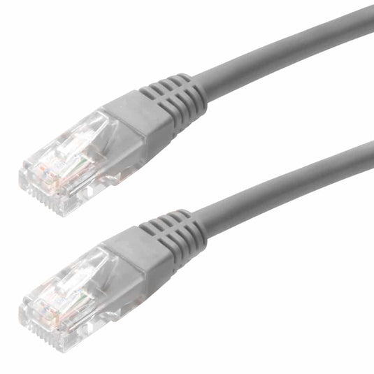 4XEM 15FT Cat5e Molded RJ45 UTP Network Patch Cable Gray