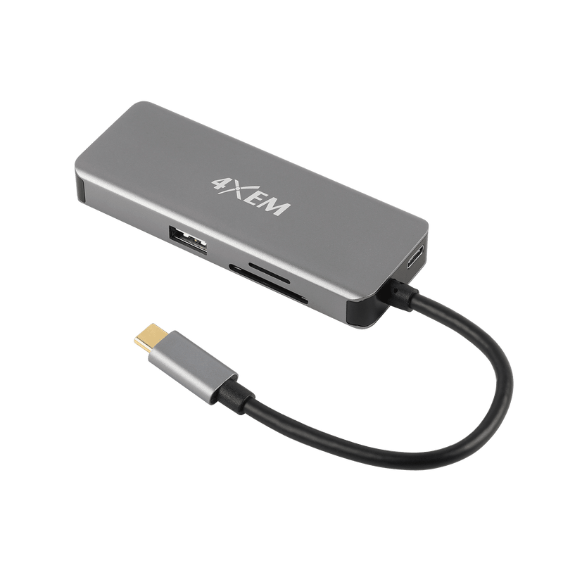 Load image into Gallery viewer, 4XEM 8-in 1-out Type-C to HDMI/USB 3.0/TF/SD and USB-C adapter with Power Delivery