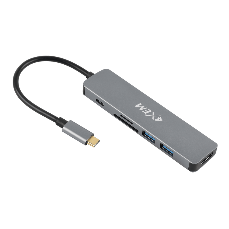 Load image into Gallery viewer, 4XEM 6-in 1-out Type-C to HDMI/USB 3.0/SD and USB-C adapter with Power Delivery