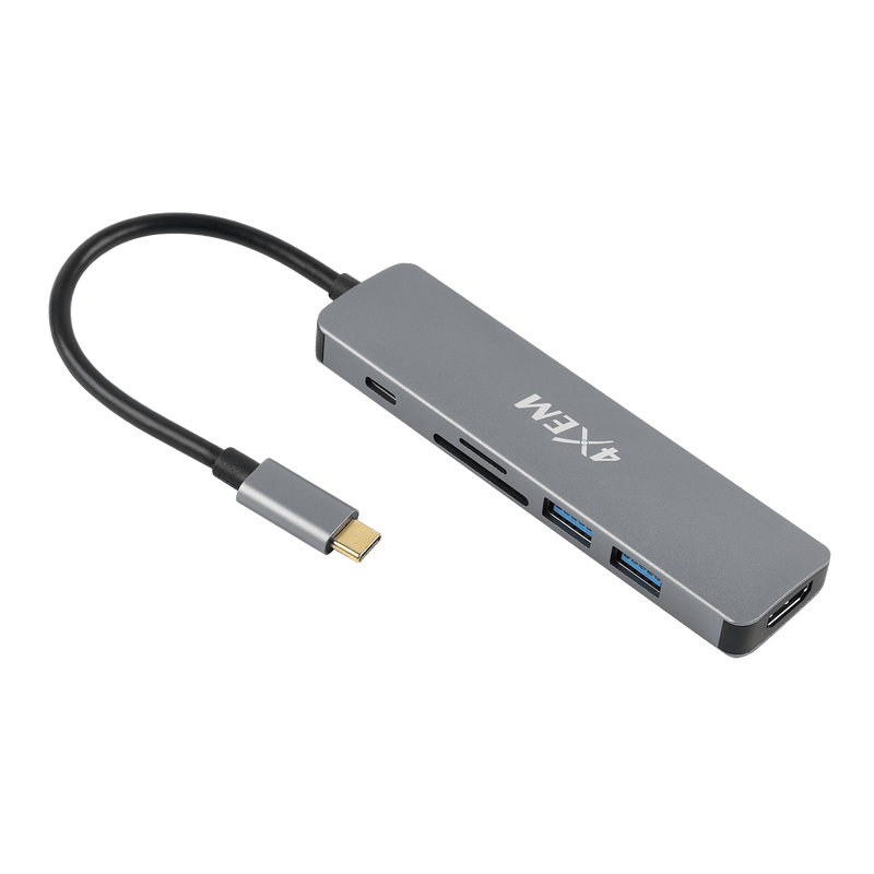 Load image into Gallery viewer, 4XEM 6-in 1-out Type-C to HDMI/USB 3.0/SD and USB-C adapter with Power Delivery
