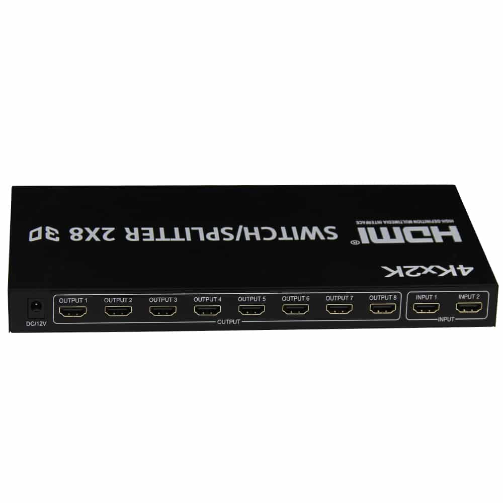 4XEM 2x8 Port HDMI SplitterSwitcher Supports 3D 4K/2K