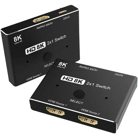 4XEM 2x1 8K 2-in 1-out HDMI switch