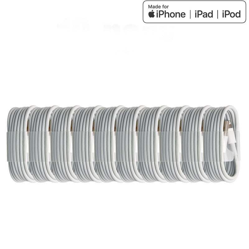 Load image into Gallery viewer, 4XEM 10 Pack of 3FT 8-Pin Lightning To USB Cable For iPhone/iPod/iPad White - MFi Certified