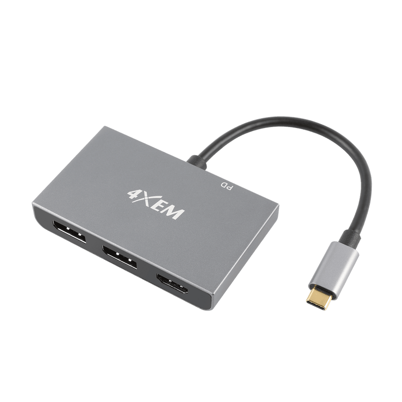 Load image into Gallery viewer, 4XEM 3-Port USB-C to DisplayPort and HDMI 8K Dual 4K Multi-Monitor Hub