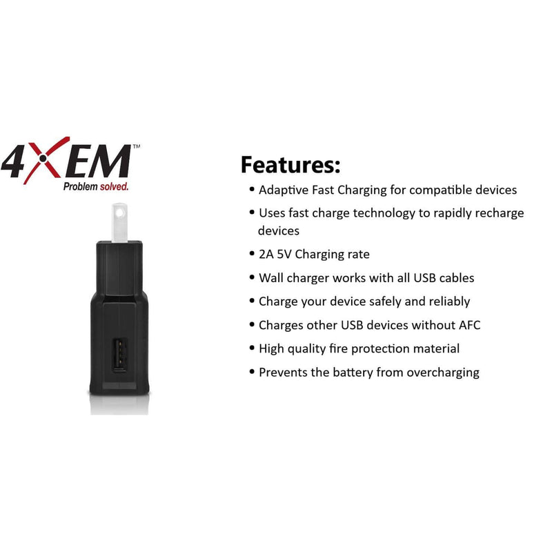 Load image into Gallery viewer, 4XEM 2A Samsung Wall Charger Black