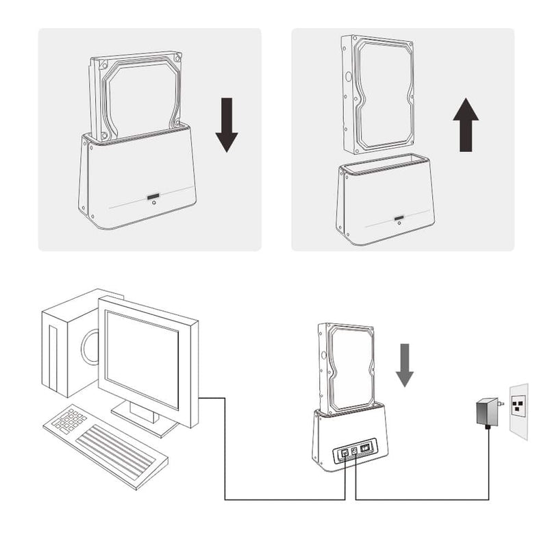 Load image into Gallery viewer, 4XEM Single Bay External Hard Drive Docking Station
