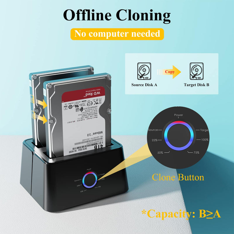 Load image into Gallery viewer, 4XEM Dual Bay External Hard Drive Docking Station