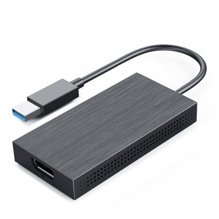 Load image into Gallery viewer, Black USB Type A to DisplayPort video adapter