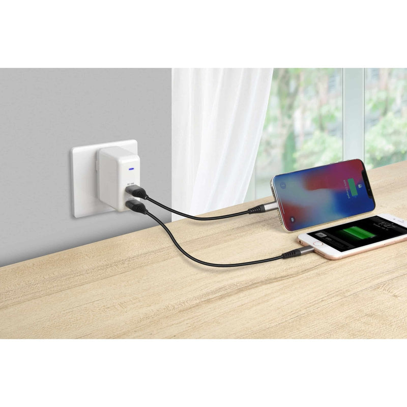 Load image into Gallery viewer, 4XEM 30W DUAL USB A WALL CHARGER FAST CHARGING QUICK CHARGE 3.0