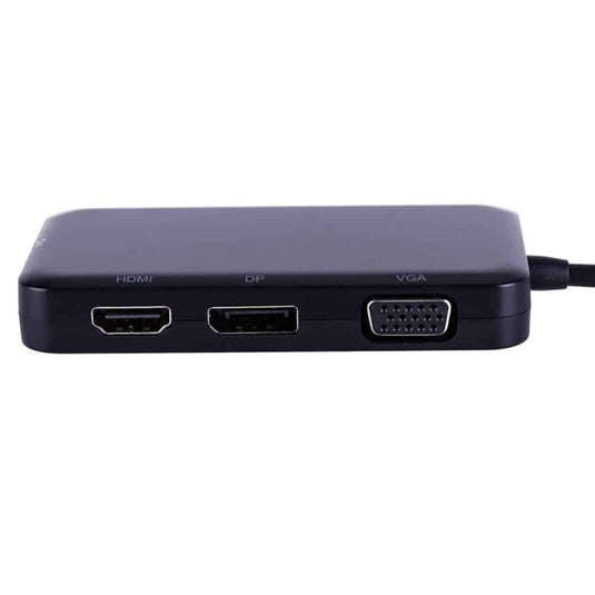 4XEM 4 in 1 USB Type C Hub To HDMI DVI VGA DP Display Multiport Adapter Converter 4K 1080P