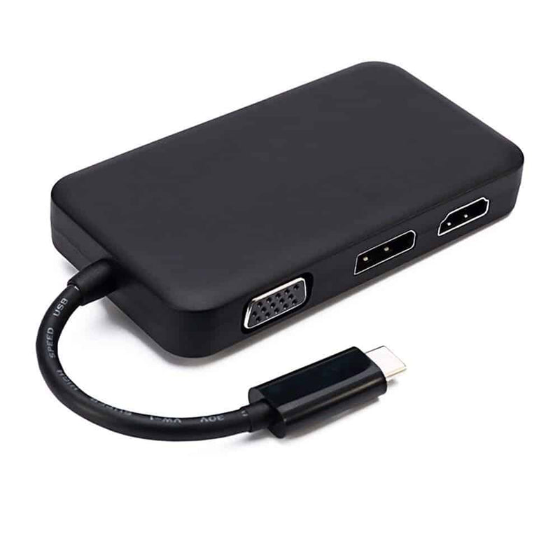 Load image into Gallery viewer, 4XEM 4 in 1 USB Type C Hub To HDMI DVI VGA DP Display Multiport Adapter Converter 4K 1080P