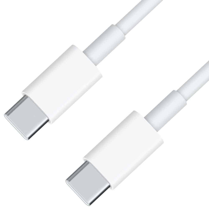 Load image into Gallery viewer, USB-C to USB-C white colored cables offering 10Gbps speeds against white background.
