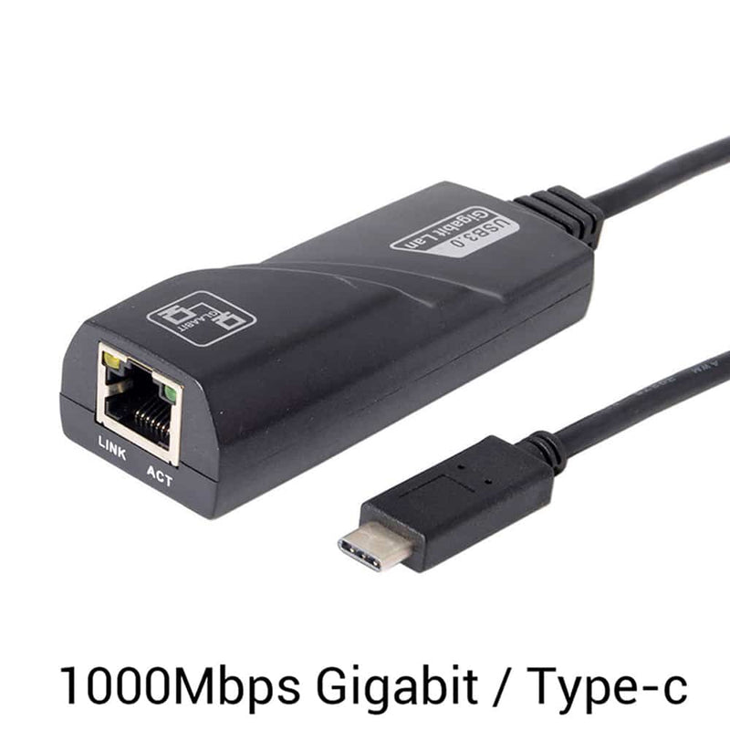 Load image into Gallery viewer, Image: Adapter offers 1000Mbps gigabit speeds and usb type c connection
