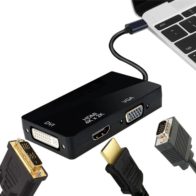 Load image into Gallery viewer, 4XEM 3 in 1 USB C to HDMI, DVI and VGA Adapter.