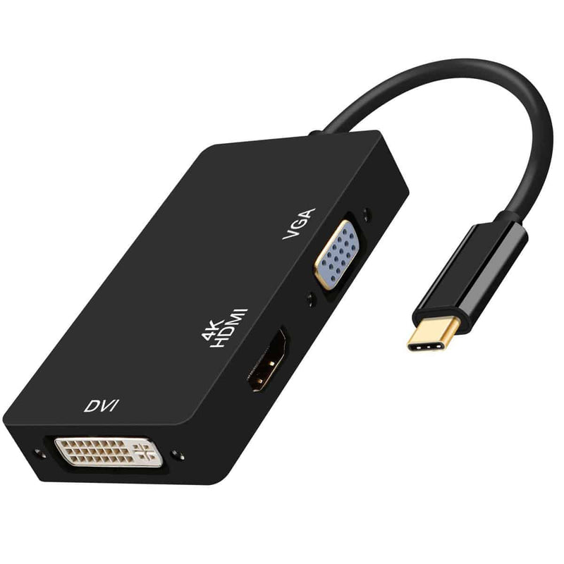Load image into Gallery viewer, 4XEM 3 in 1 USB C to HDMI, DVI and VGA Adapter.