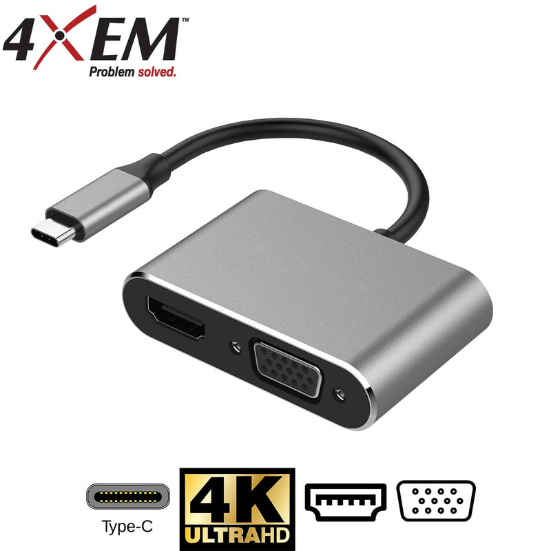 Load image into Gallery viewer, 4XEM VGA and HDMI 2-in-1 USB-C 4K Hub
