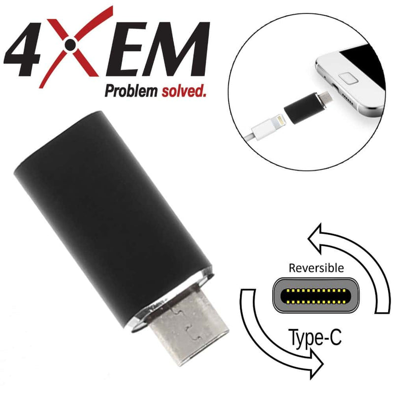 Load image into Gallery viewer, 4XEM USB-C Male to 8-Pin Female Adapter Black