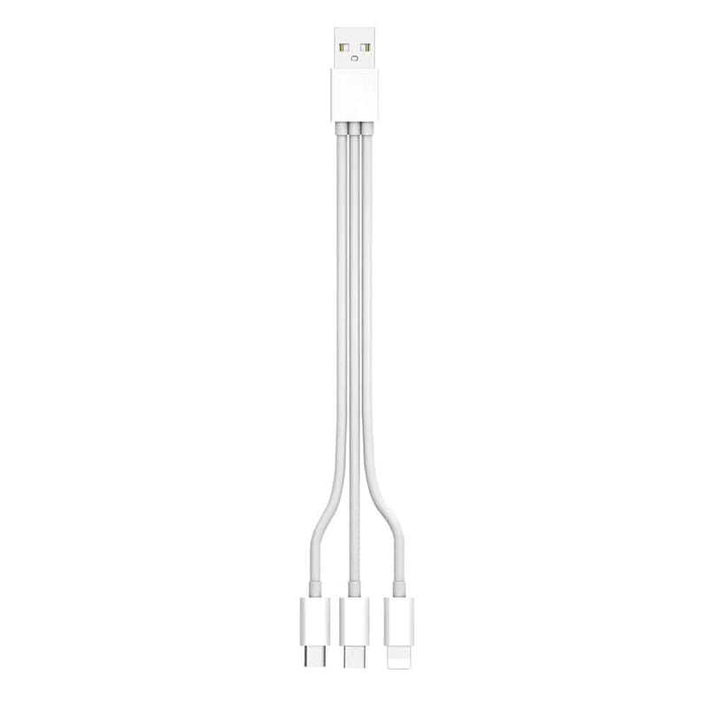 Load image into Gallery viewer, 4XEM 3 in 1 multi function fast charging cable for Apple, Android and USB-C interface.