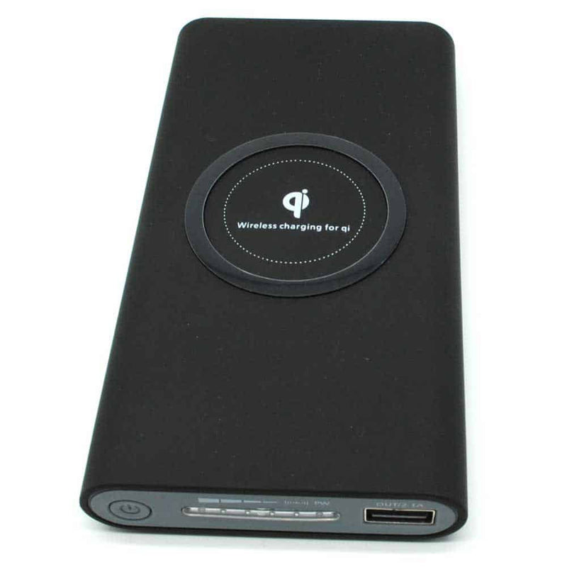 Load image into Gallery viewer, 4XEM Fast Wireless Charging Power Banks with a 10000mAh Capacity Black