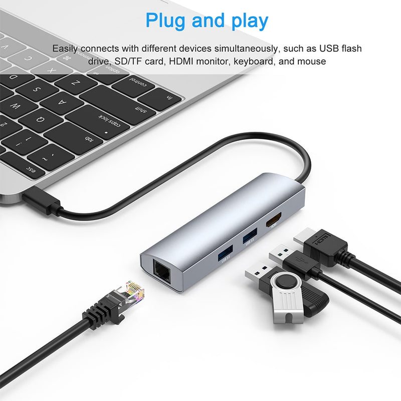 Load image into Gallery viewer, 4XEM USB-C Travel Mini Dock with Gigabit Ethernet