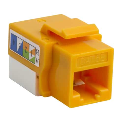 Load image into Gallery viewer, 4XEM Cat5e RJ45 Keystone Jack UTP 110-Type Yellow