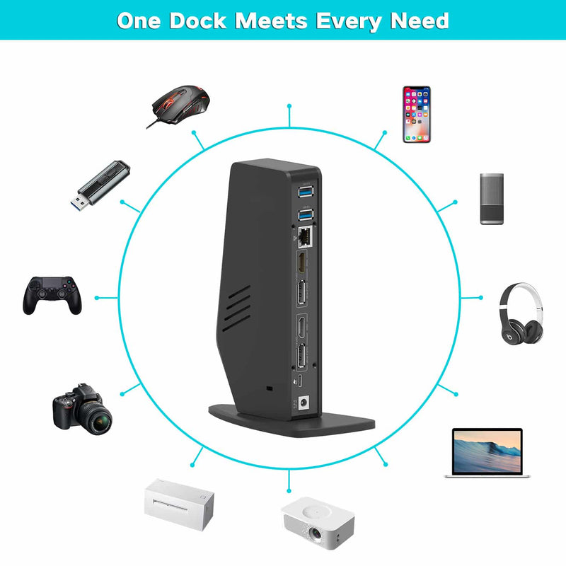Load image into Gallery viewer, 4XEM USB-C 4K Ultra HD Multi-Display Universal Docking Station with USB Type-A