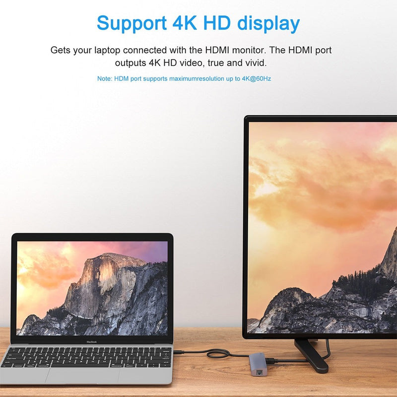 Load image into Gallery viewer, 4XEM USB-C Travel Mini Dock with Gigabit Ethernet