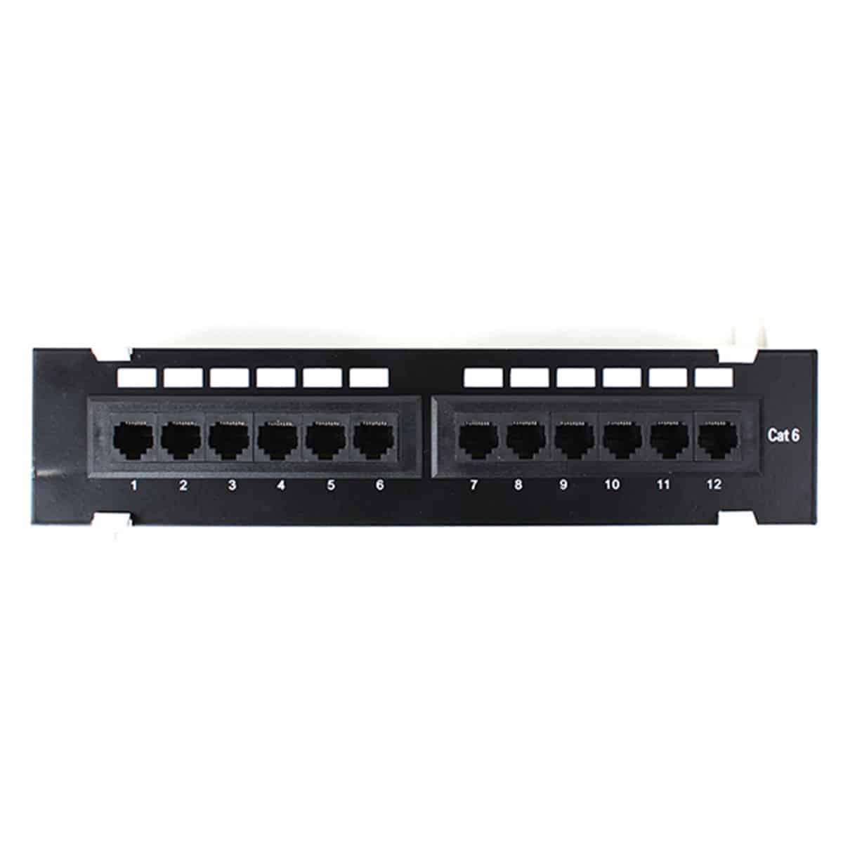 4XEM 12-Port Cat6 Patch Panel – Wall Mount Network Solution