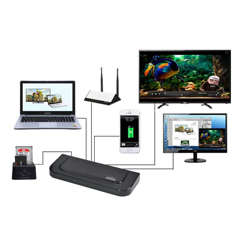 Load image into Gallery viewer, 4XEM USB 3.0 Slim Universal Docking Station Black
