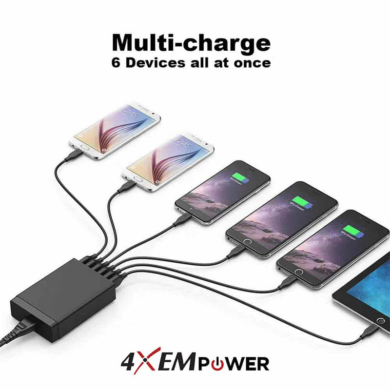 Load image into Gallery viewer, 4XEM 6-Port USB Home Charger