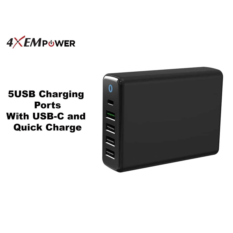Load image into Gallery viewer, 4XEM 5-Port USB Home Charger with QC & PD