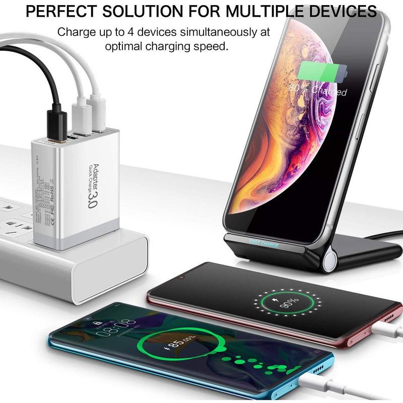 Load image into Gallery viewer, 4XEM 4-Port Charger with Quick Charge 3.0 Port
