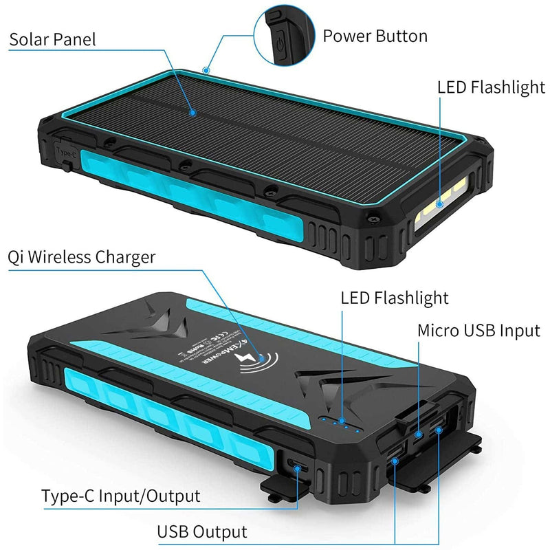 Load image into Gallery viewer, 4XEM Mobile Solar Charger Blue