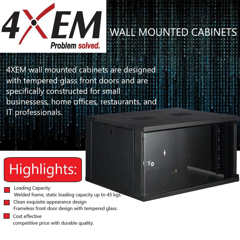 Load image into Gallery viewer, 4XEM 15U 24” Deep Wall Mount Server Rack