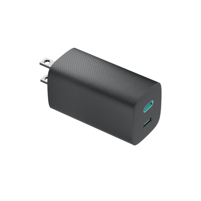 Load image into Gallery viewer, 4XEM 45W GaN Wall Charger Dual USB-C - Black