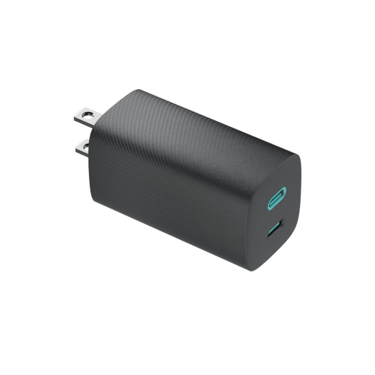 4XEM 45W GaN Wall Charger Dual USB-C - Black