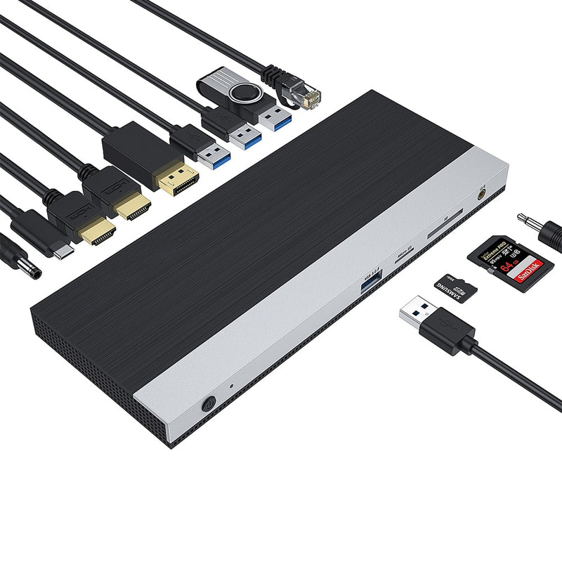 Load image into Gallery viewer, 4XEM USB-C Triple Display Docking Station with Power Delivery 2HDMI + 1DP