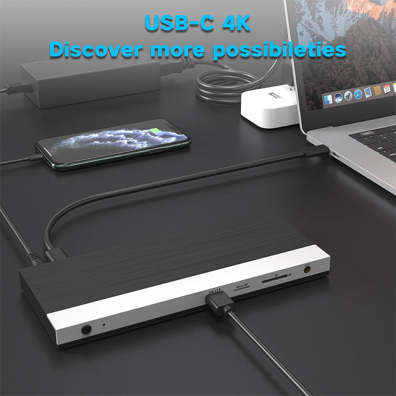 Load image into Gallery viewer, 4XEM USB-C Triple Display Docking Station with Power Delivery 2HDMI + 1DP