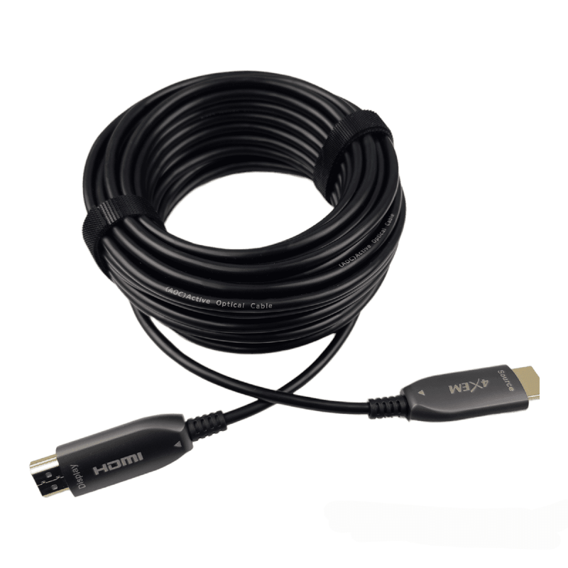 Load image into Gallery viewer, 8k hdmi cable against a white bckground. showcasing 4xem logo