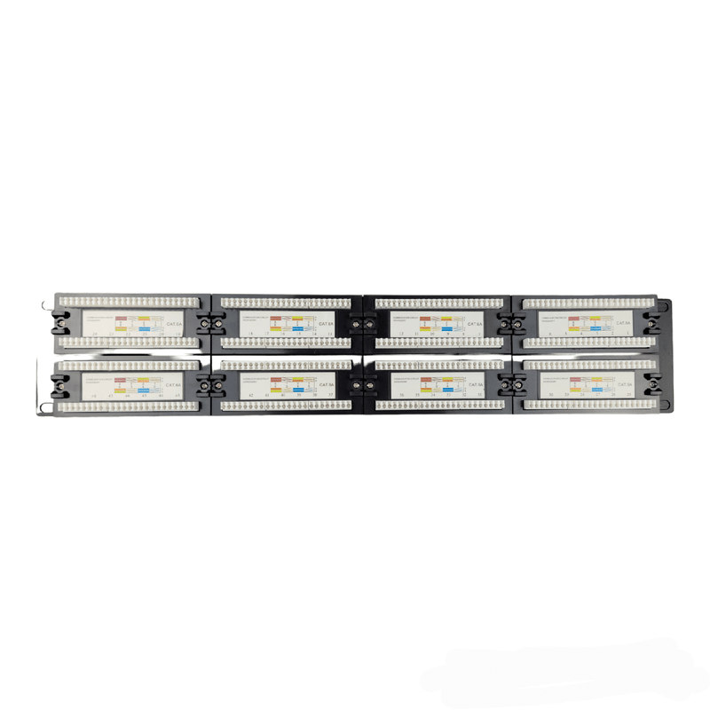 Load image into Gallery viewer, backside of 48-port cat6a patch panel