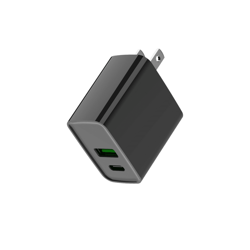 Load image into Gallery viewer, 4XEM 20W Dual USB C+A Wall Charger - Black