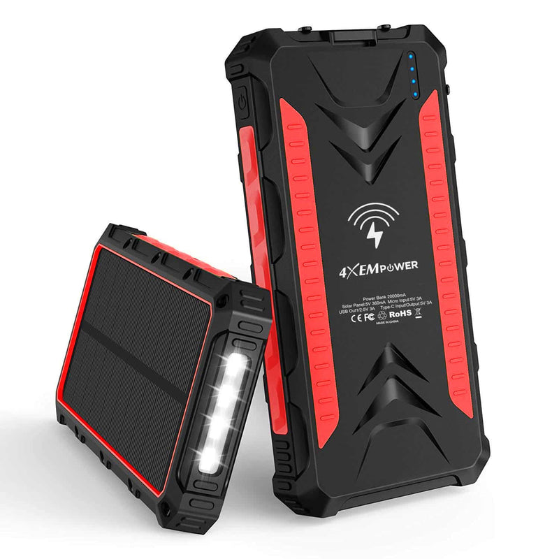 Load image into Gallery viewer, 4XEM Mobile Solar Charger Red